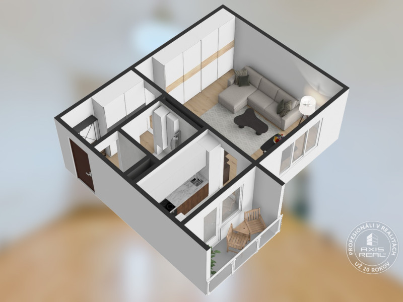   Priestranný 1-izbový byt, Stará Ľubovňa, Za vodou