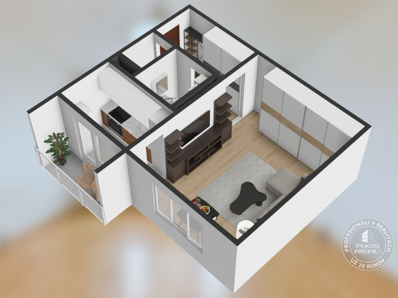   Priestranný 1-izbový byt, Stará Ľubovňa, Za vodou