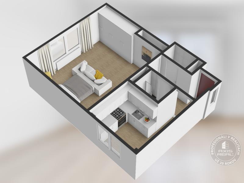  1-izb. byt, investičná príležitosť, BA NIVY Trenčianska ul