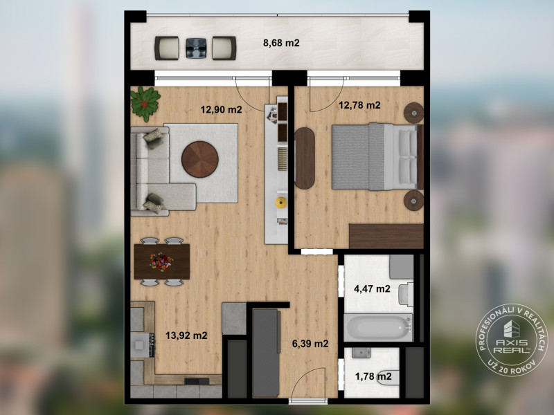  Nový 2i byt, LODŽIA, KLIMA, GARÁŽ, DOWNTOWN YARDS, Košická