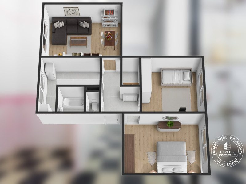   3-IZBOVÝ BYT RUŽINOV –  VEĽKÉ IZBY - Muškátova ulica