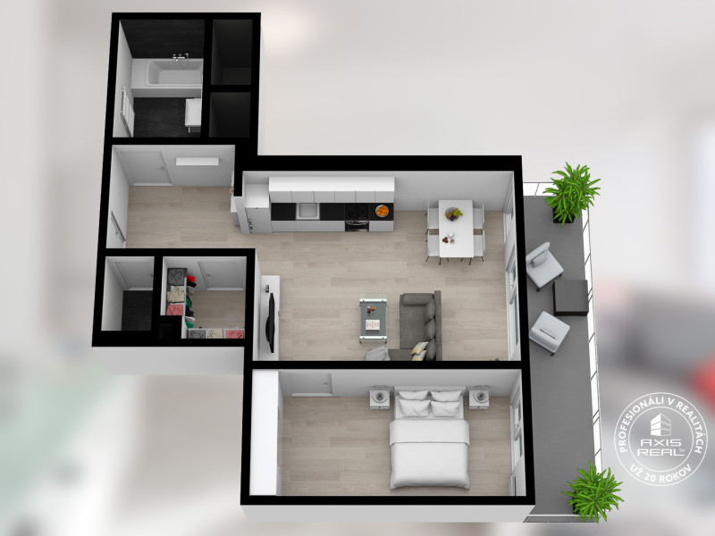  2-izb. byt, NOVOSTAVBA, Internet, Balkón, Jarabinková ul.