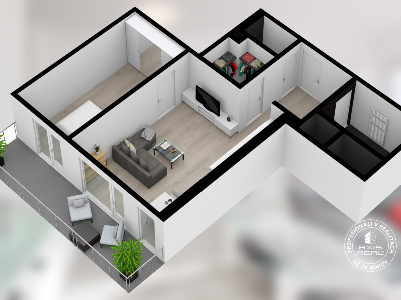  2-izb. byt, NOVOSTAVBA, Internet, Balkón, Jarabinková ul.