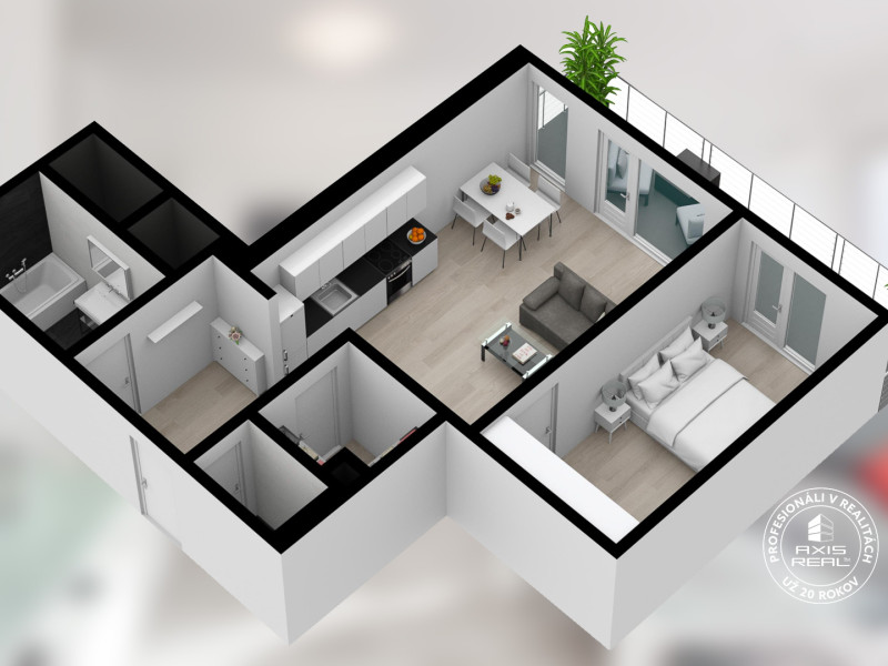  2-izb. byt, NOVOSTAVBA, Internet, Balkón, Jarabinková ul.