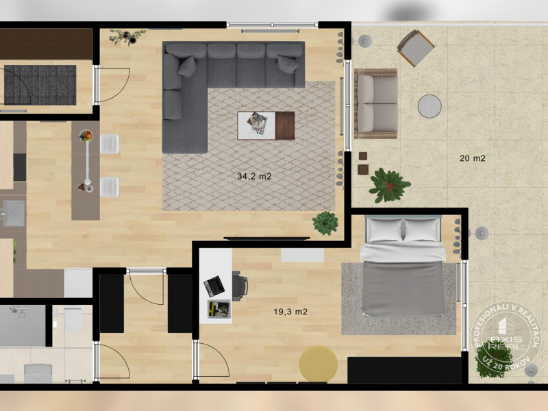  2-izb. byt v RD, TERASA, BA IV Dúbravka, Tavarikova Osada