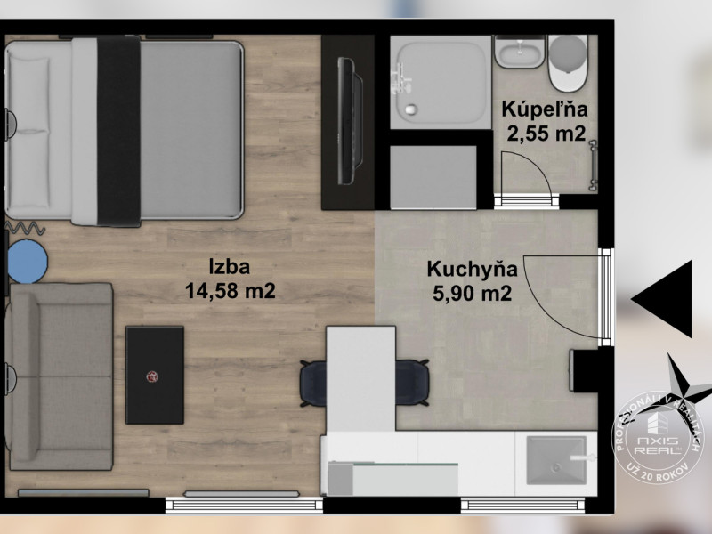  1-izbový byt pri BRATISLAVSKOM HRADE