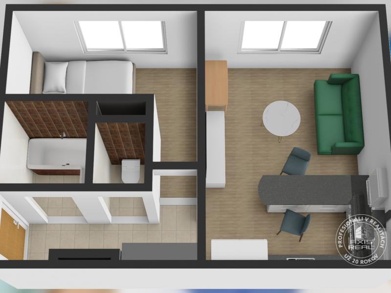  Zariadený 1,5-izbový byt, samostatná spálňa, Hronská 