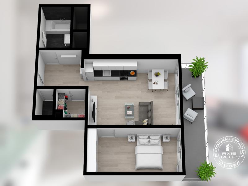  2-izb. byt, NOVOSTAVBA, Internet, Balkón, Jarabinková ul.