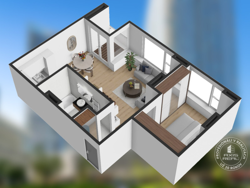  Moderný 2i apartmán, LODŽIA, PIVNICA, GARÁŽ, Panorama City