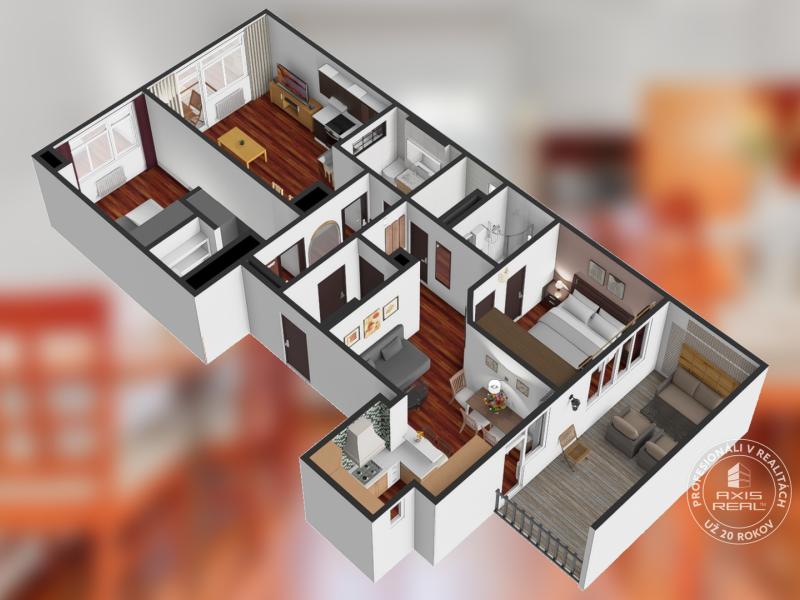   VÝNIMOČNÝ 4-izbový byt rozdelený na DVA SAMOSTATNÉ BYTY