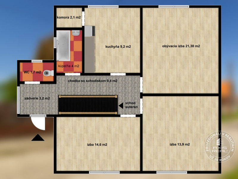  5-izbový TEHLOVÝ dom s GARÁŽOU v pôvodnom stave, Jelka