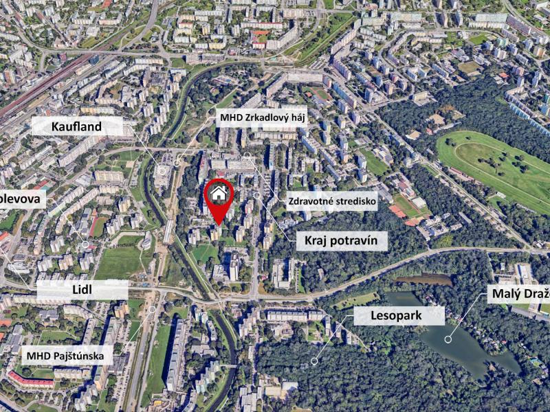  3-izbový byt pri Chorvátskom ramene s výhľadom do zelene