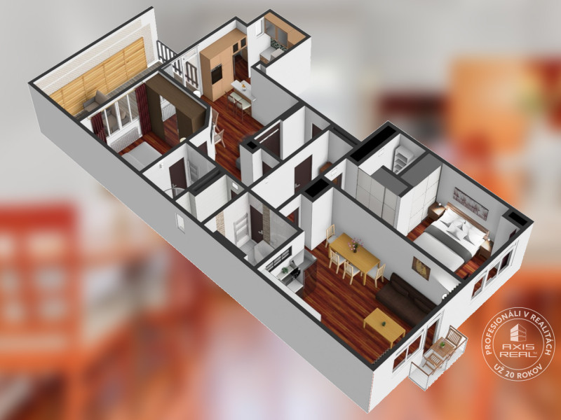  NICE 4-room apartment divided into TWO SEPARATE APARTMENTS