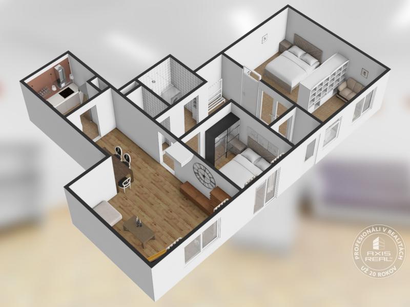  3-izbový byt, BA III. Nové Mesto, Na Revíne