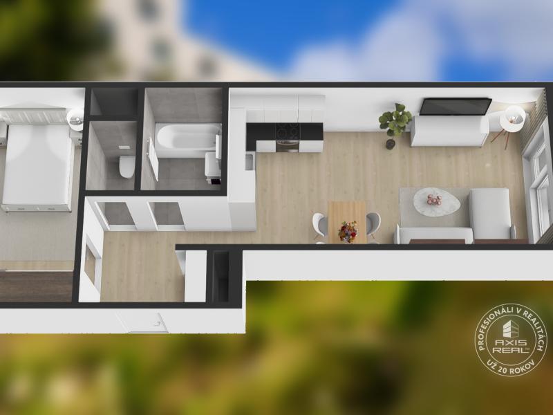  ELEGANTNE ZARIADENÝ 2-izbový byt s LODŽIOU a PARKOVANÍM