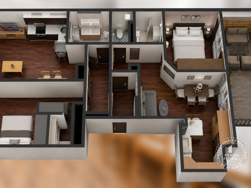  NICE 4-room apartment divided into TWO SEPARATE APARTMENTS