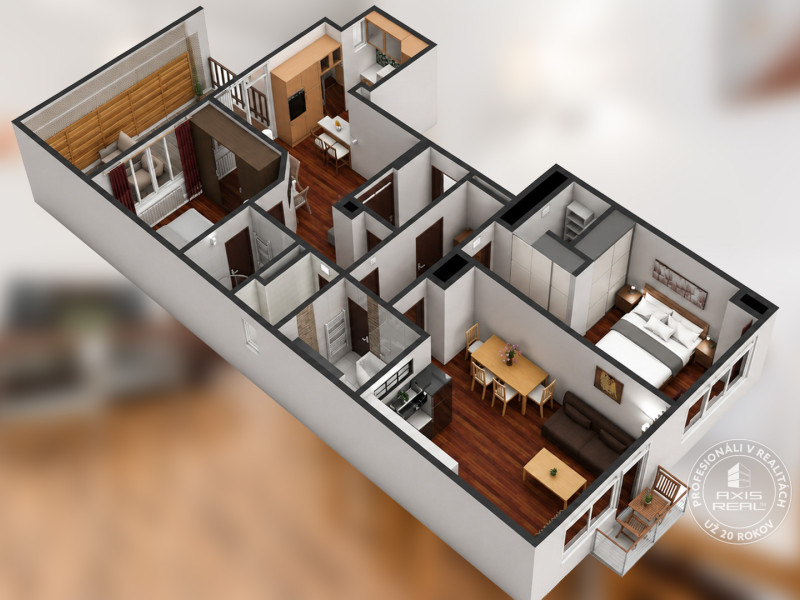  NICE 4-room apartment divided into TWO SEPARATE APARTMENTS