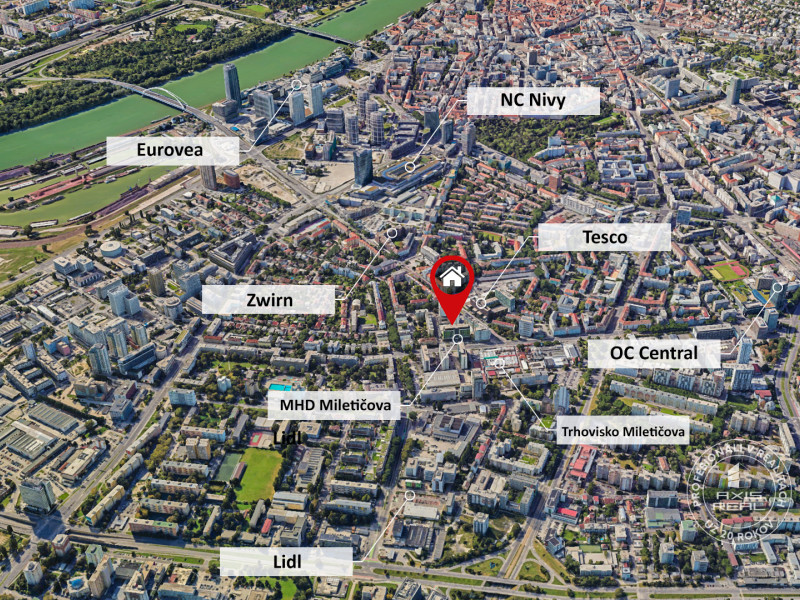  Miletičova 60 | 2 lodžie, šatník, klíma, výhľad na hrad
