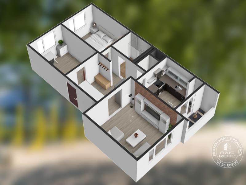  Krásny 3-izbový byt s LODŽINOU a PIVNICOU blízko Draždiak