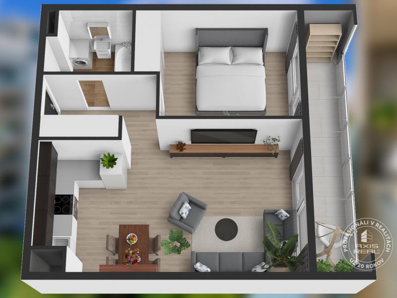  Krásny 2-izbový byt s VEĽKOU LODŽIOU v URBAN RESIDENCE