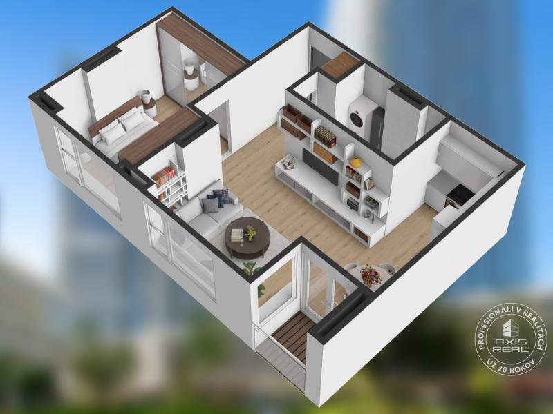Sale 1-Bedroom Apartment, LOGGIA, GARAGE, Bratislava, Slovakia