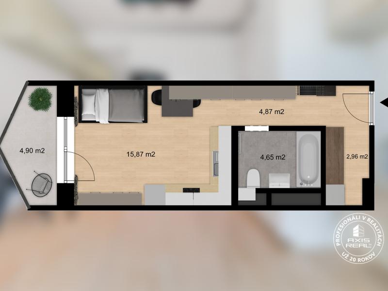 Rent Studio, Studio, Račianska, Bratislava - Nové Mesto, Slovakia
