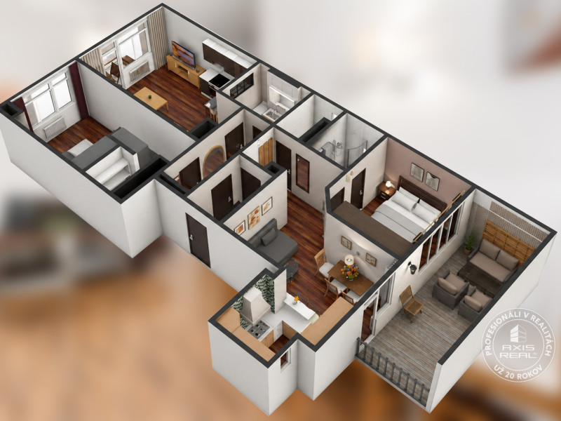 NICE 4-room apartment divided into TWO SEPARATE APARTMENTS