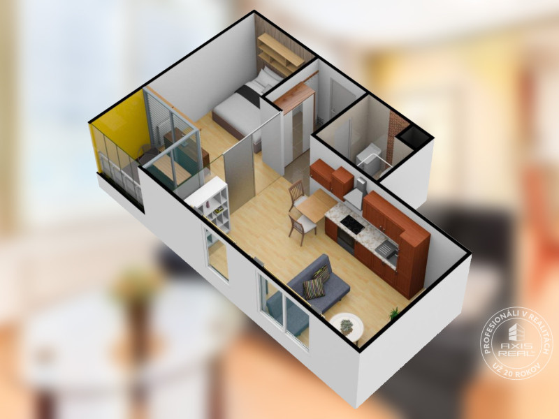 Sunny 2-room Apartment with a LOGGIA and PRIVATE GARDEN