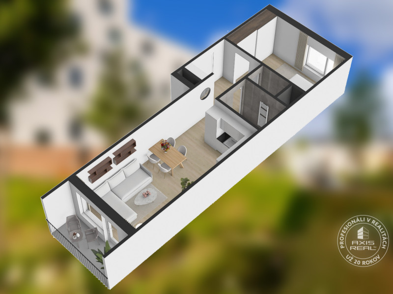   Úplne nový ELEGANTNÝ 2-izbový byt s LODŽIOU a PARKOVANÍM