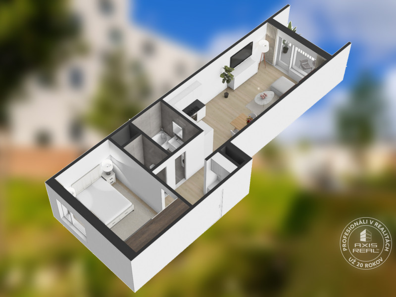   Úplne nový ELEGANTNÝ 2-izbový byt s LODŽIOU a PARKOVANÍM