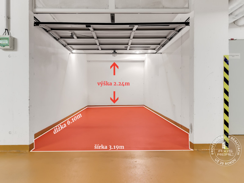  UZAMYKATEĽNÁ GARÁŽ 20m2 v NOVOSTAVBE Vodotika, Lužná ul.
