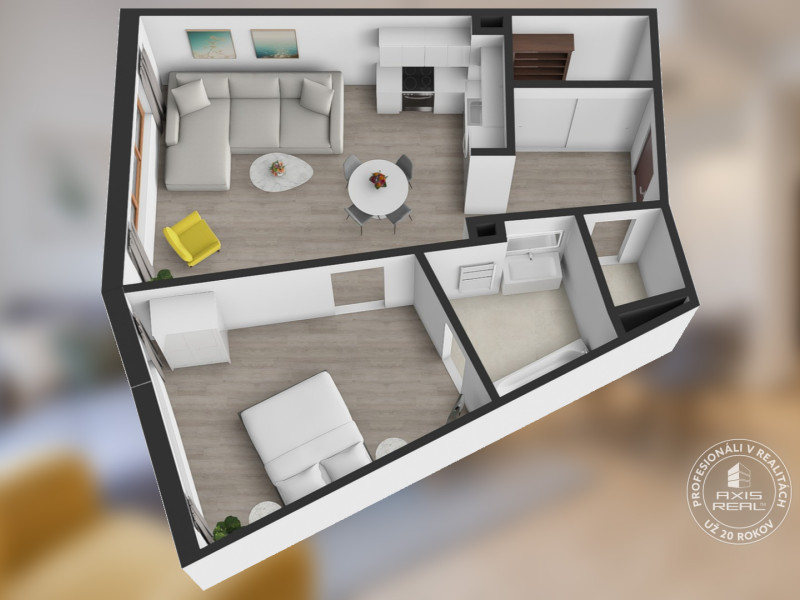  Elegantný zariadený 2i byt 60 m2 v City Gate, Laurinská ul