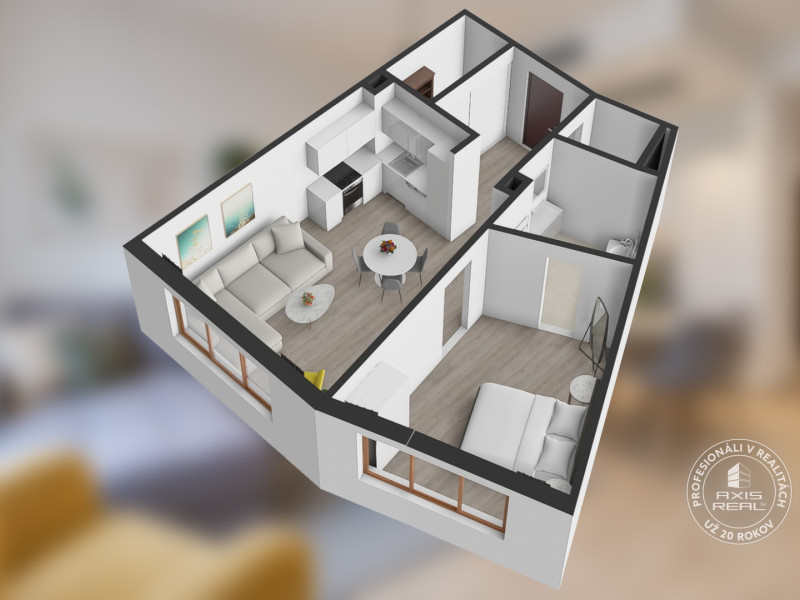  Elegantný zariadený 2i byt 60 m2 v City Gate, Laurinská ul