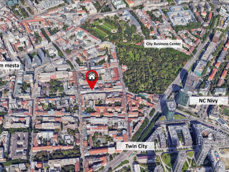   Dunajská obch. priestor 107 m2 z ulice, novostavba, garáž