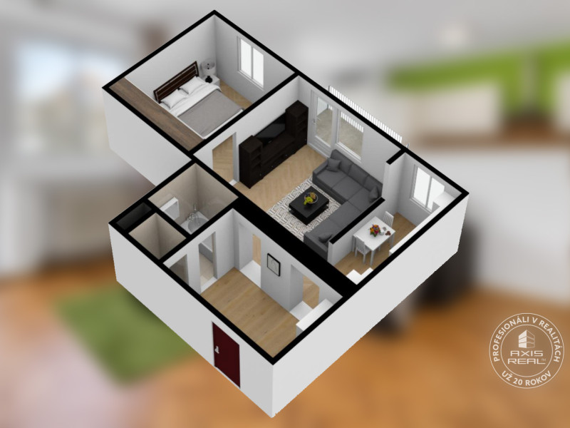  2i zariadený, balkón, pivnica, výťah, pri Horskom Parku