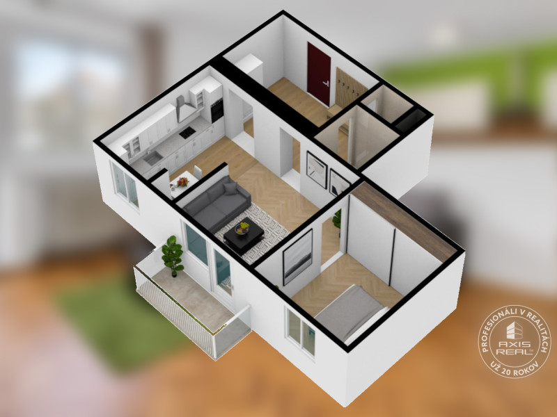  2i zariadený, balkón, pivnica, výťah, pri Horskom Parku