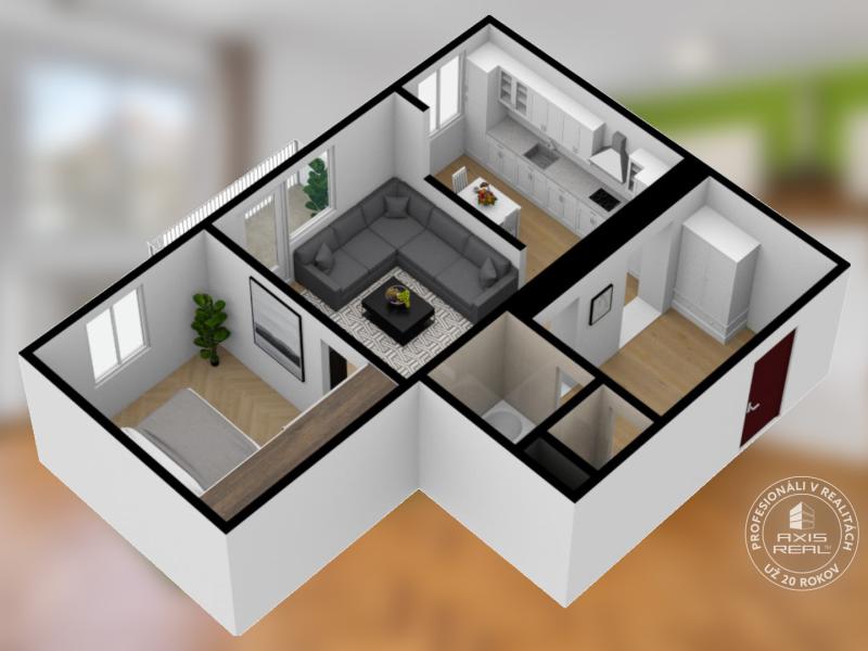 2i zariadený, balkón, pivnica, výťah, pri Horskom Parku