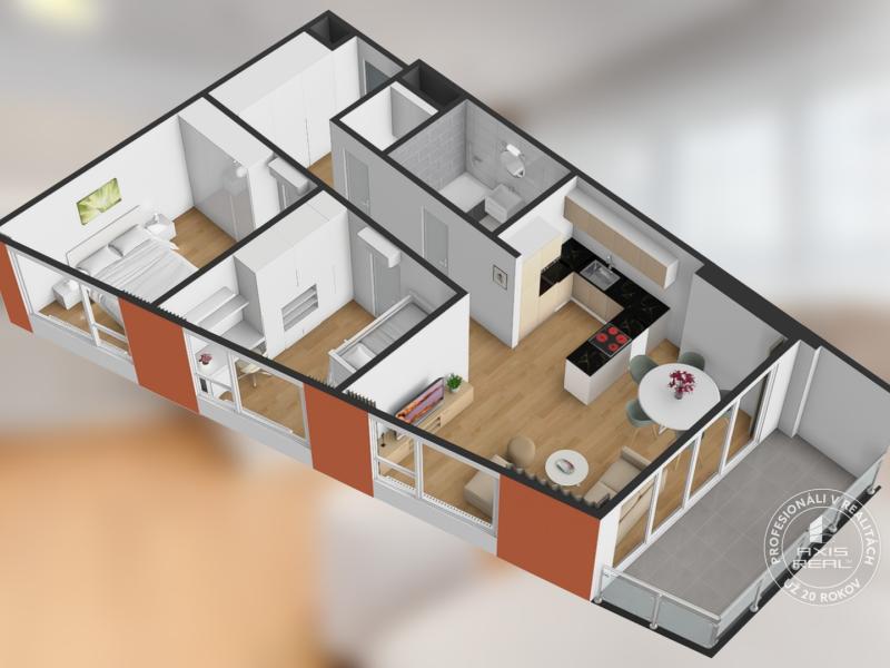   Nový 3-izbový byt s KLIMATIZÁCIOU, BALKÓNOM a PARKOVANÍM
