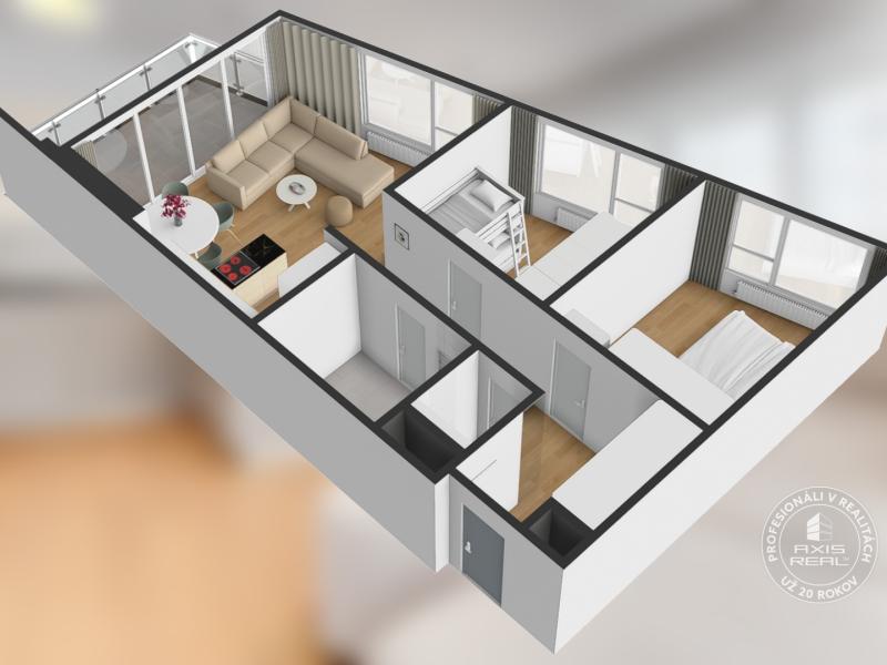   Nový 3-izbový byt s KLIMATIZÁCIOU, BALKÓNOM a PARKOVANÍM